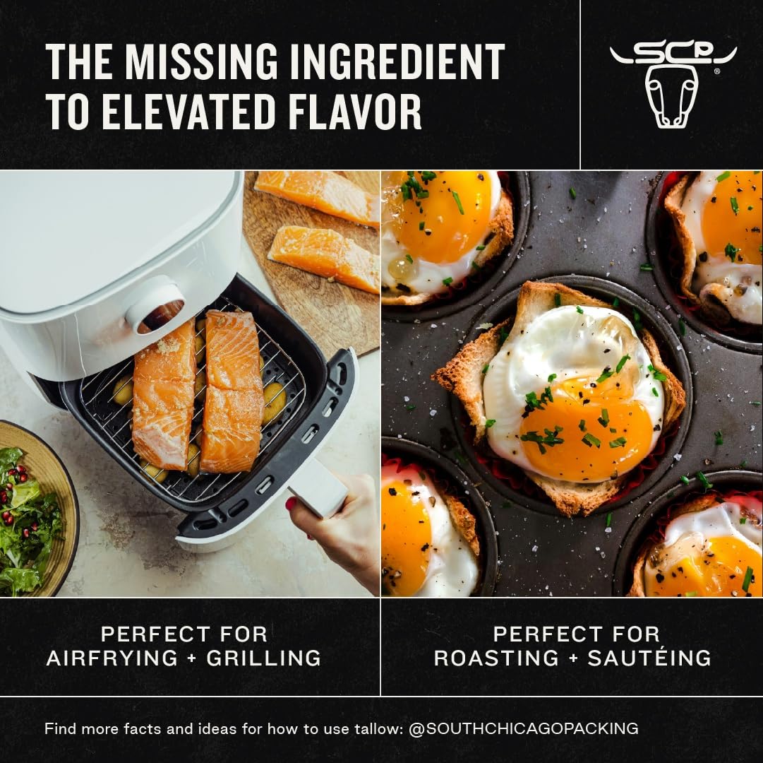 South Chicago Packing Wagyu Tallow Spray sits on counter for quick meals.