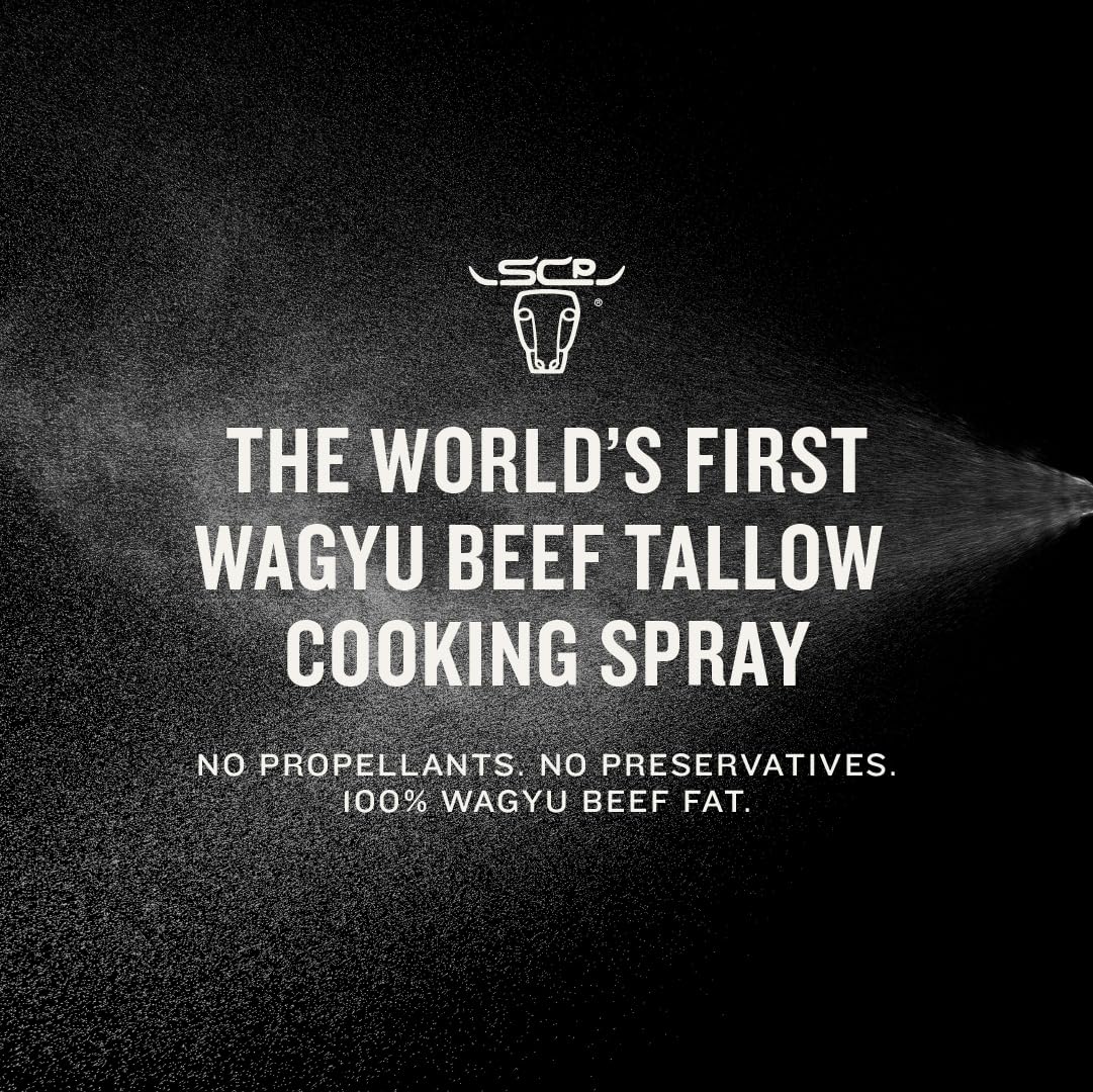 South Chicago Packing Wagyu Tallow Spray coats grill foods with umami depth.