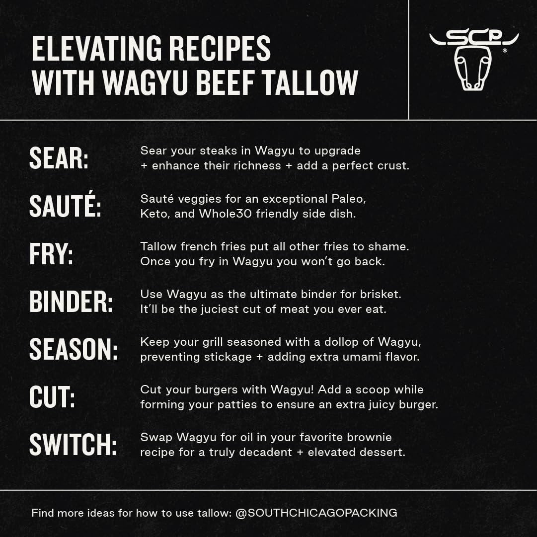 Stovetop cooking scene with Wagyu Tallow supporting paleo and keto meals.