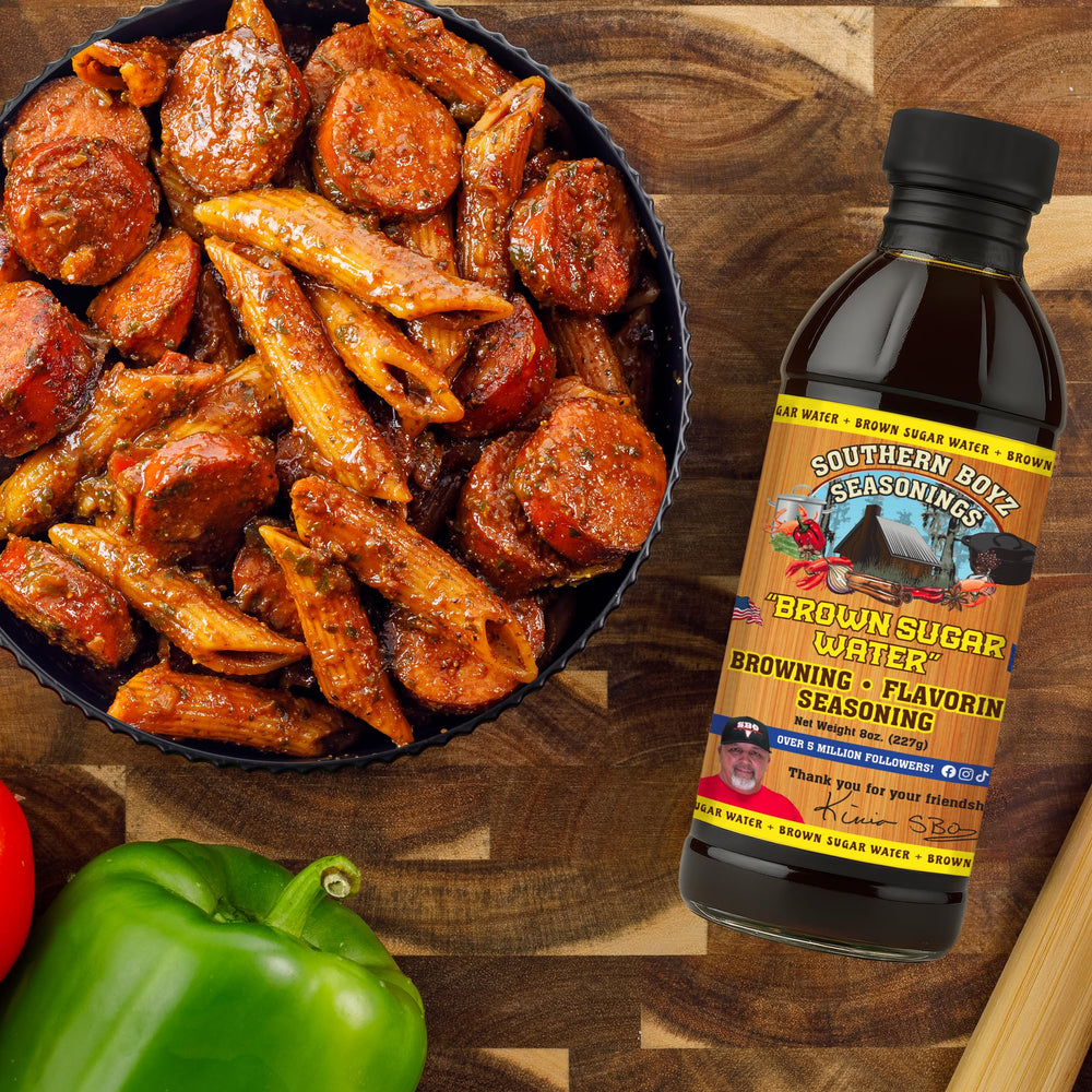 SBO Southern Boyz Outdoors Brown Sugar Water glaze on ribs delivers glossy finish.