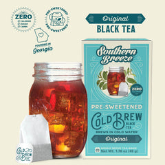 Southern Breeze iced tea ready in minutes, zero sugar option for refreshing moments.