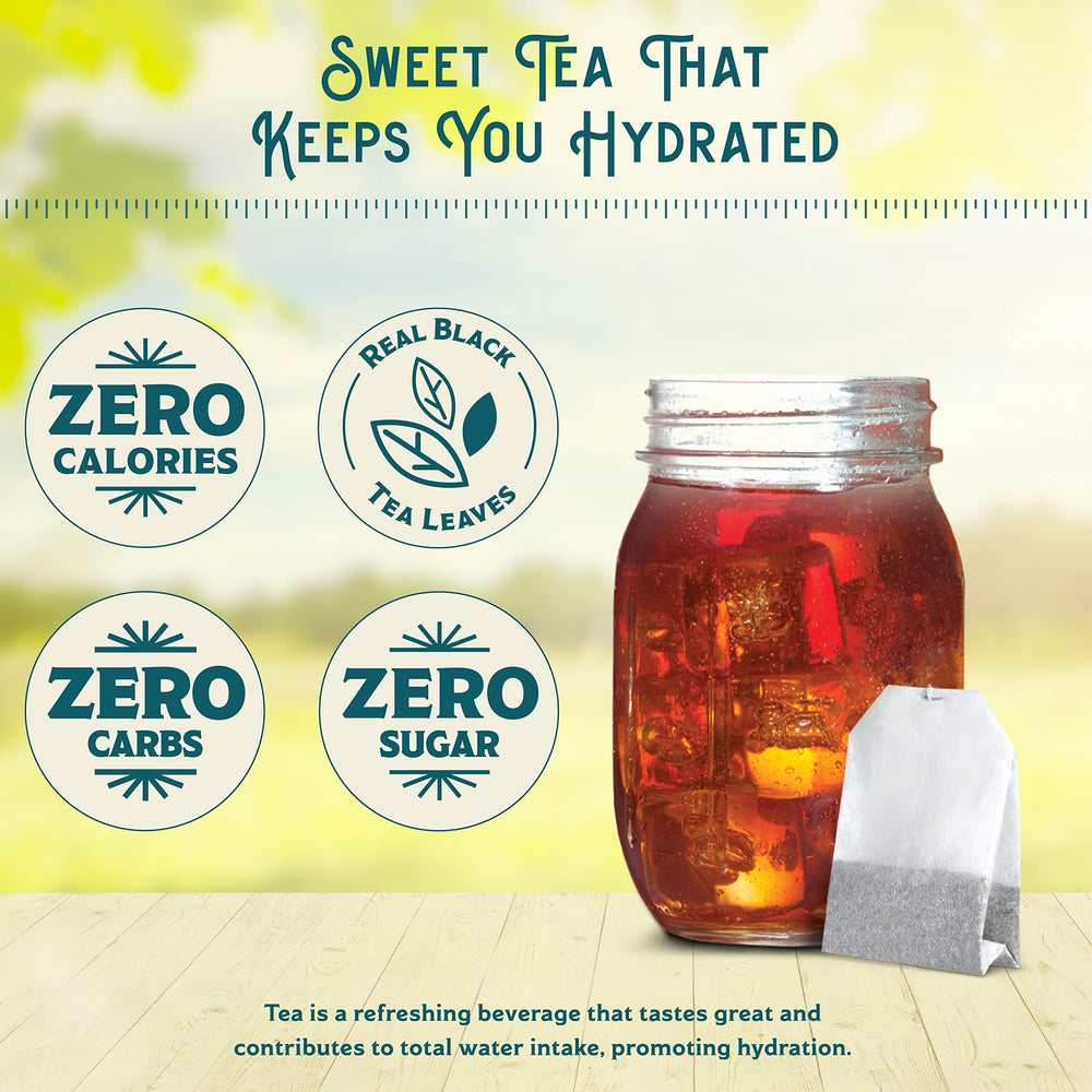 Southern Breeze Georgia-rooted tea bags ready for a refreshing iced tea moment.