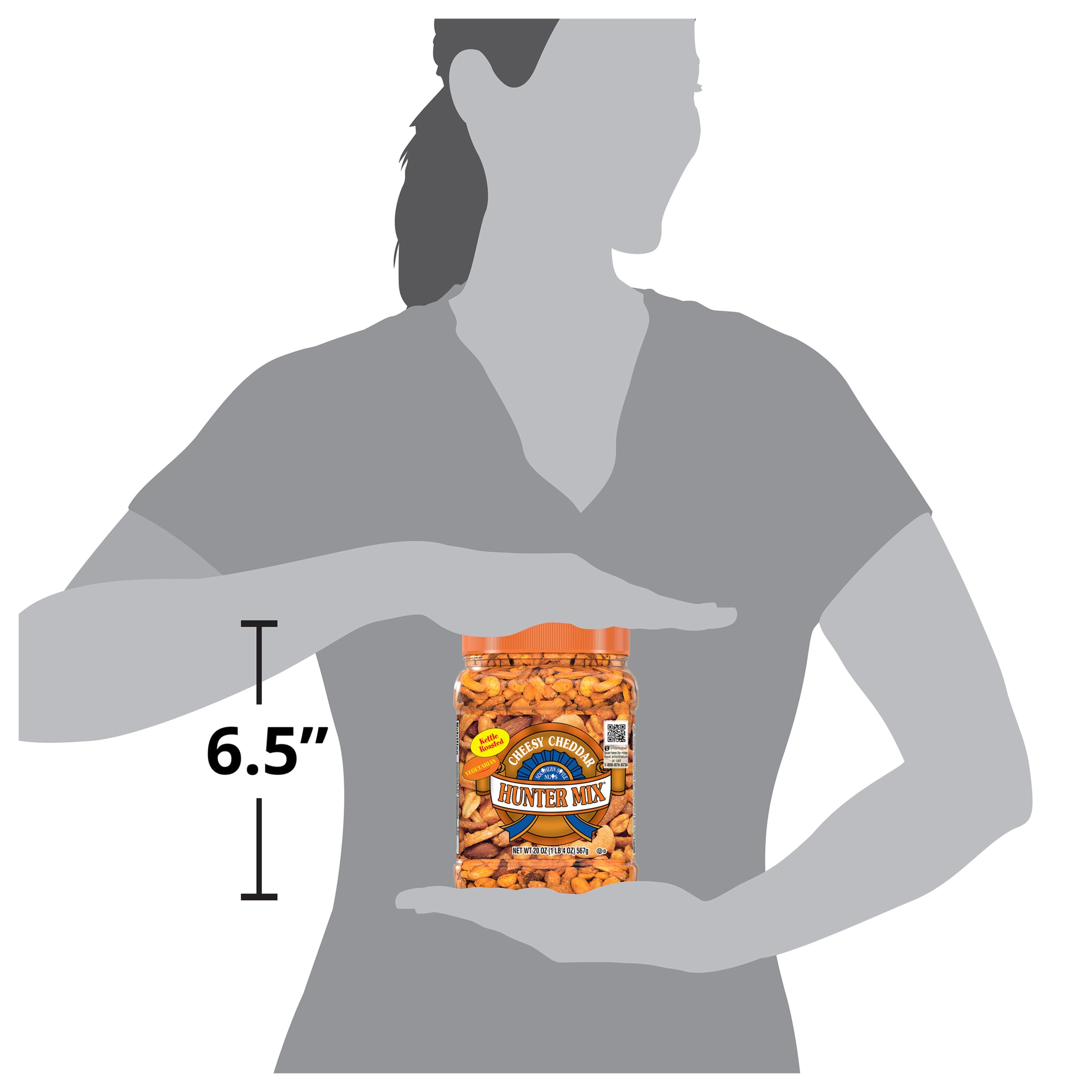 Southern Style Nuts Cheesy Cheddar Hunter outdoor snack time portable canister