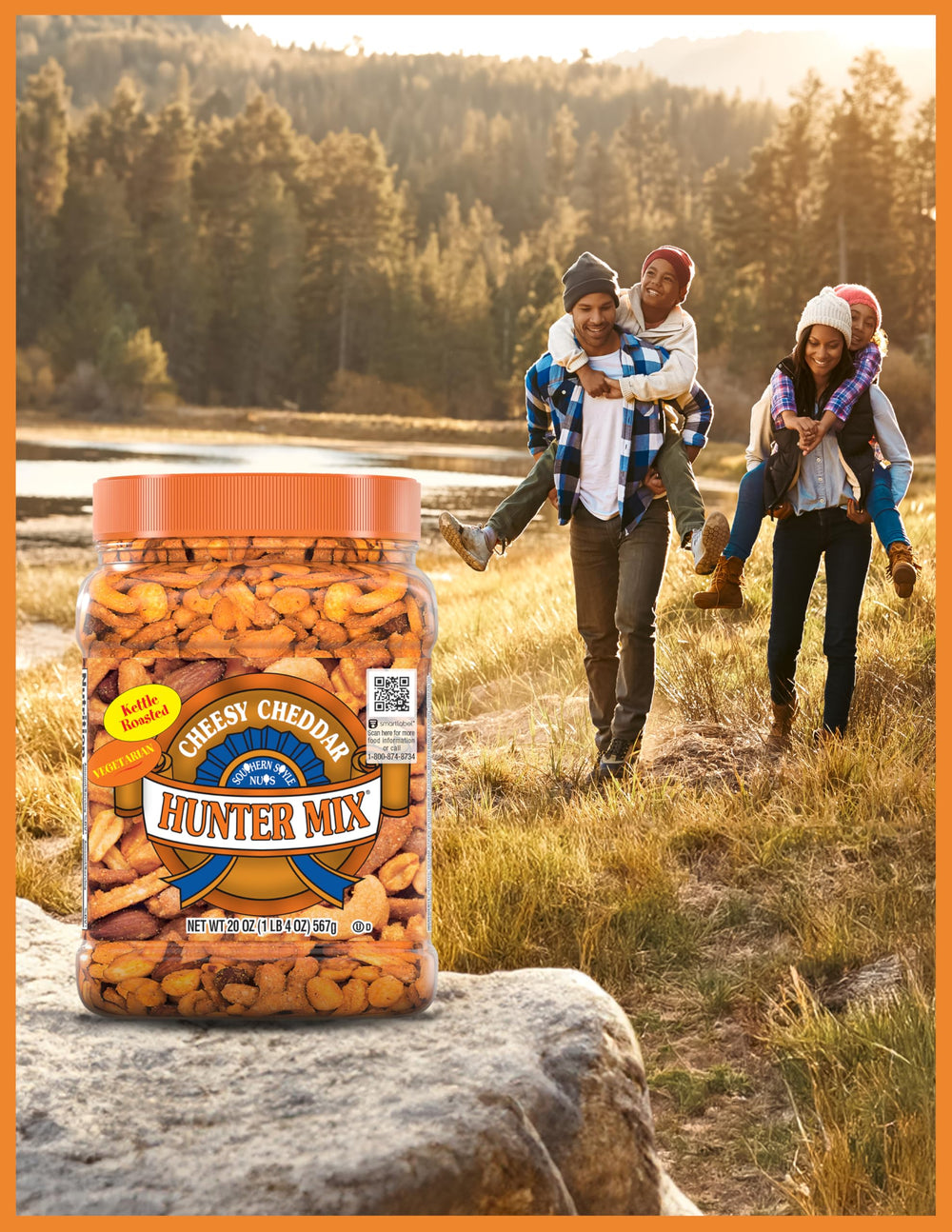 Southern Style Nuts Cheesy Cheddar Hunter ready-to-serve setup for family sharing