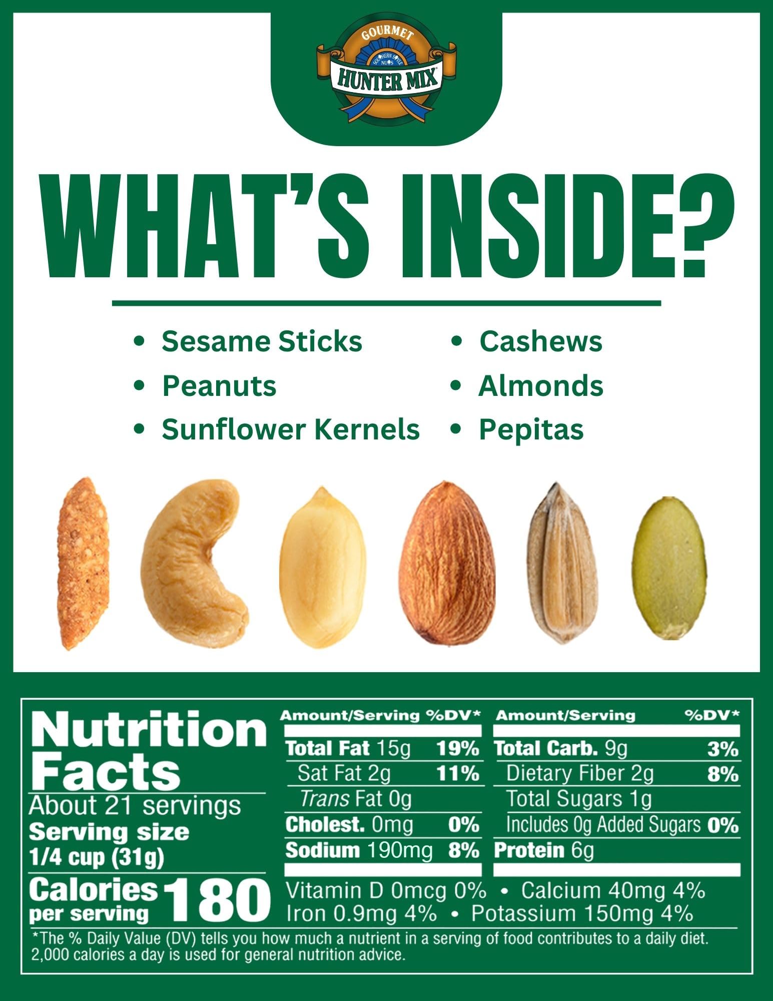 Southern Style Nuts Gourmet Hunter Mix roasted peanuts for protein-packed crunch