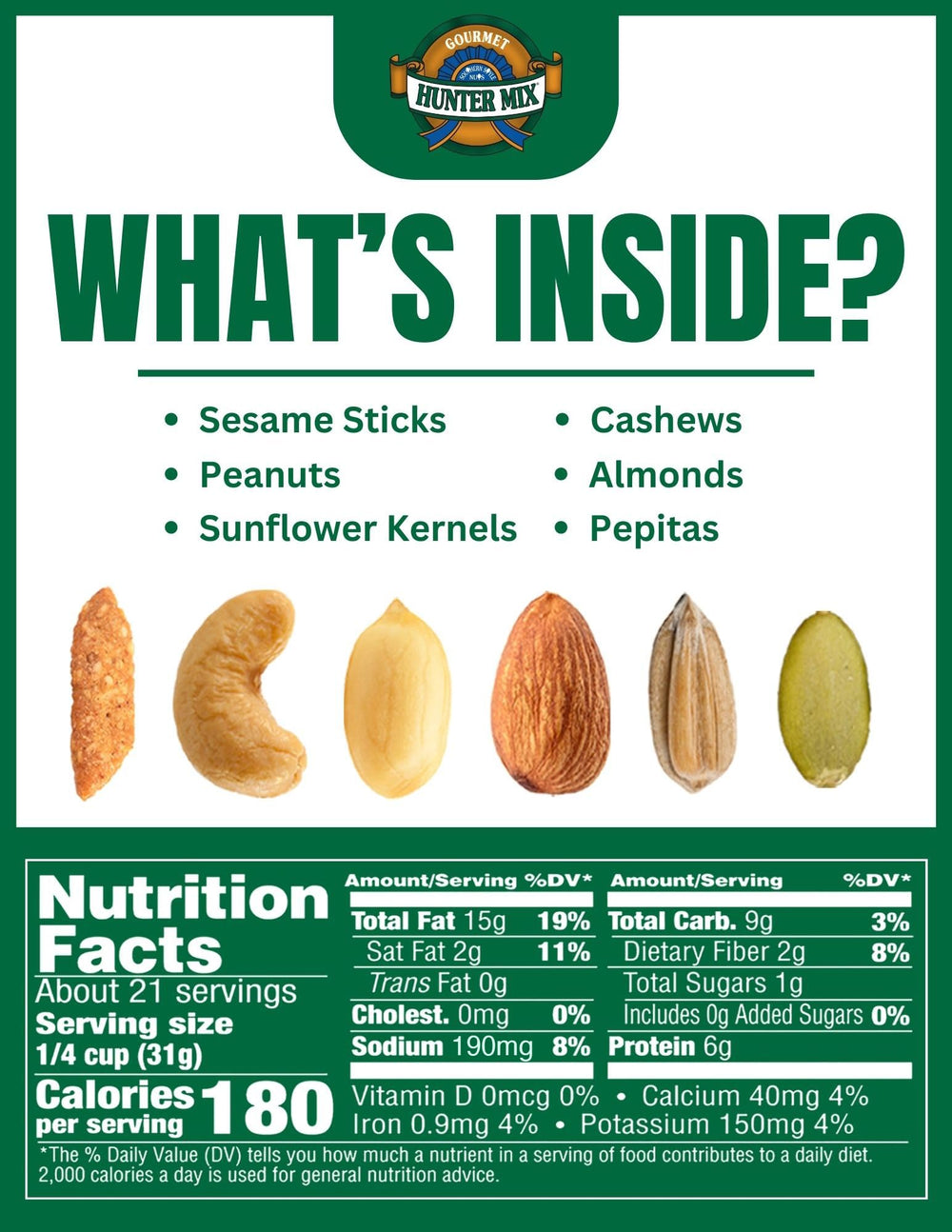 Southern Style Nuts Gourmet Hunter Mix roasted peanuts for protein-packed crunch