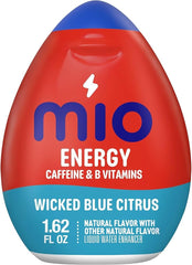 Southwind MiO Energy bottle pour shows quick hydration with caffeine boost.