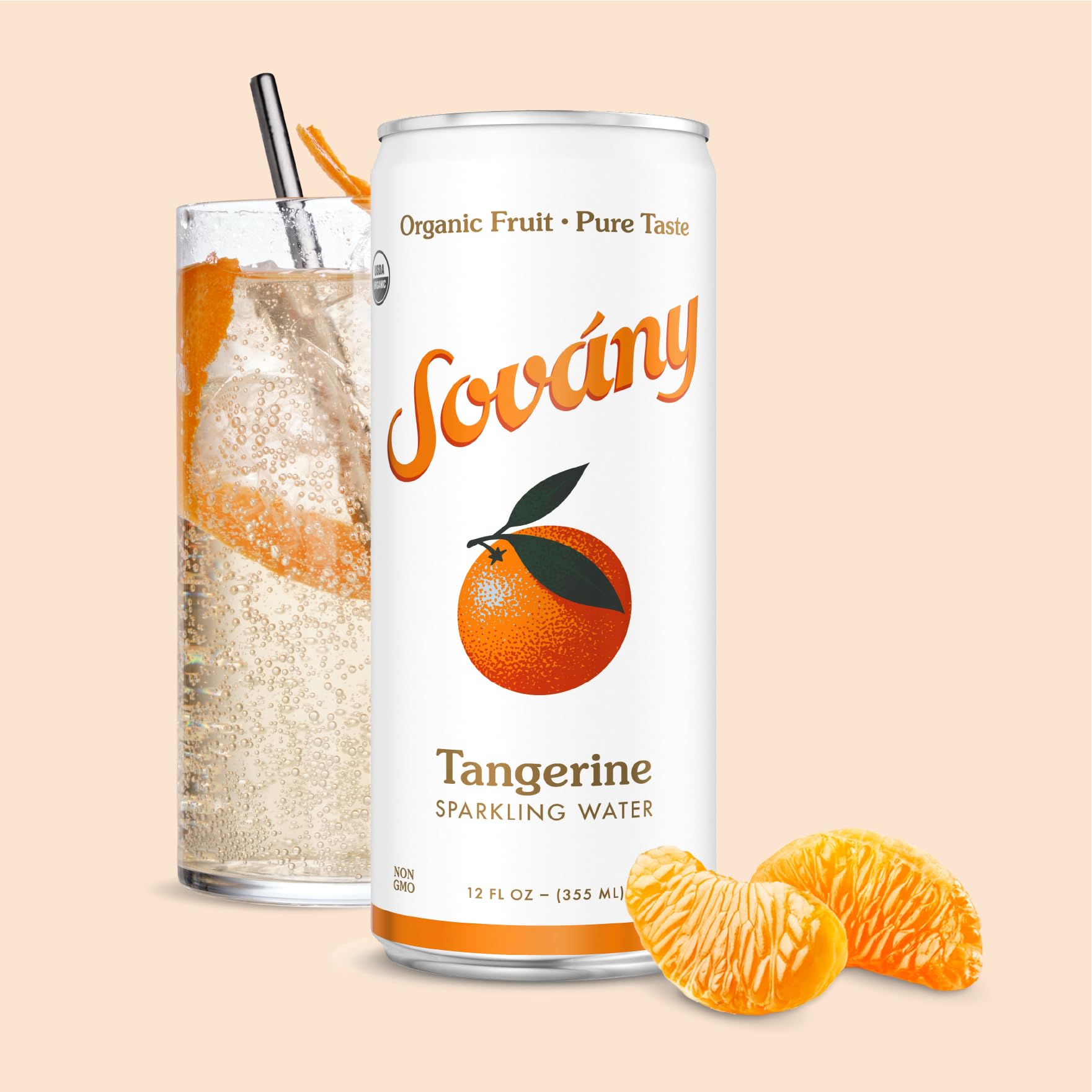 Sovány organic fruit juice concentrates label shows real fruit ingredients.