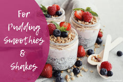 Sownandgrown chia seeds blended into a smoothie for a fiber boost