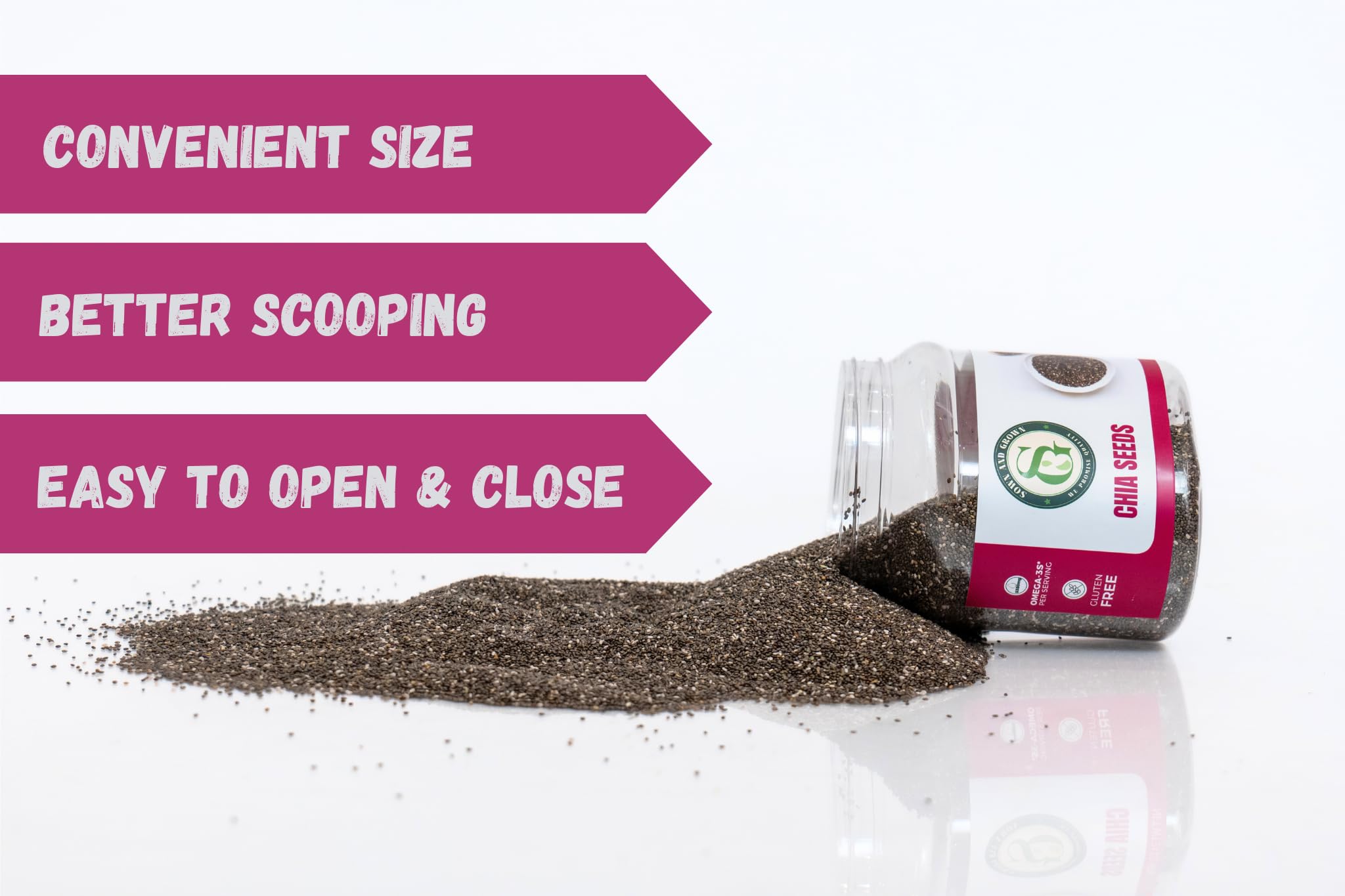 Sownandgrown chia seeds as a plant-based protein addition in vegan meals