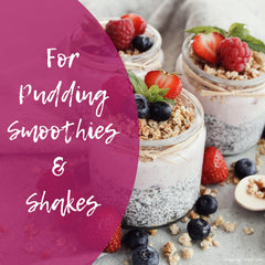 Sownandgrown chia seeds in a smoothie for protein and omega-3.