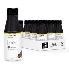 Soylent Complete Coffee Mocha bottle showing rich vegan meal on the go