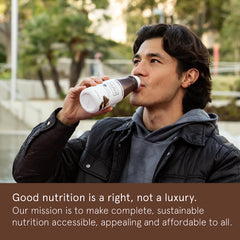 Soylent Creamy Chocolate 12-pack display for convenient purchase