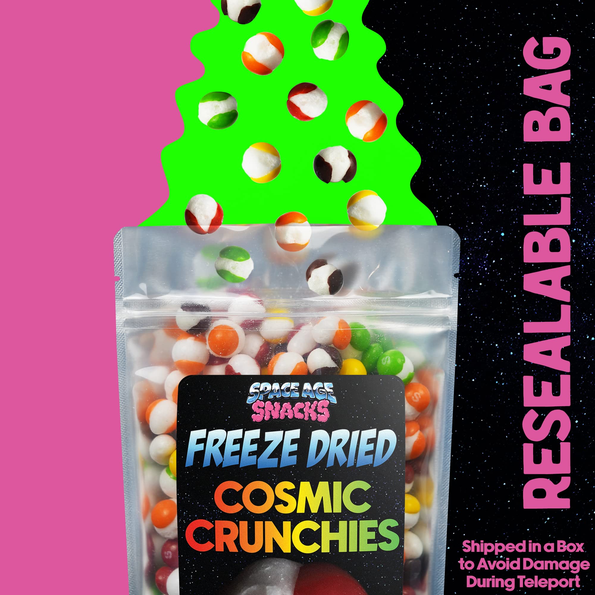 Space Age Snacks Cosmic Crunchies served in a bowl for party-ready crunch