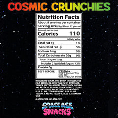 Cosmic Crunchies texture closeup highlighting light, airy crunch and fruity flavor