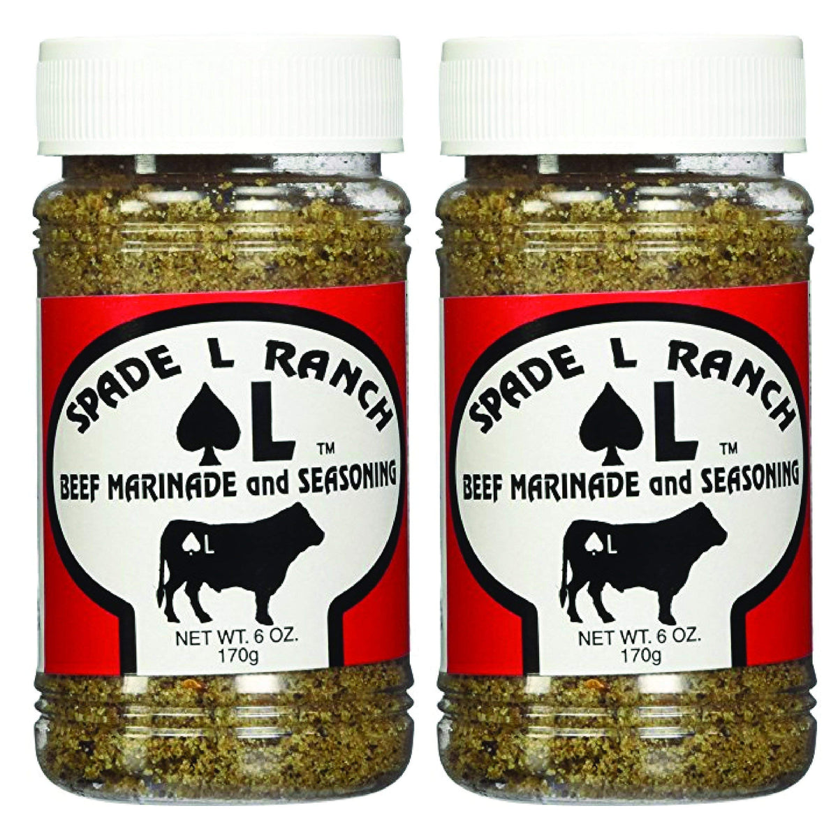 Spade L Ranch beef marinade bottle enhances tri-tip flavor for grilling and roasting.