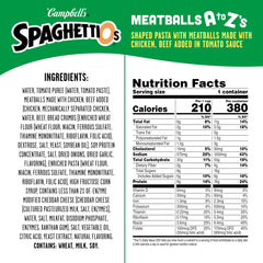 SpaghettiOs A to Z's Meatballs on a spoonful, playful kid-friendly meal with quick heat.