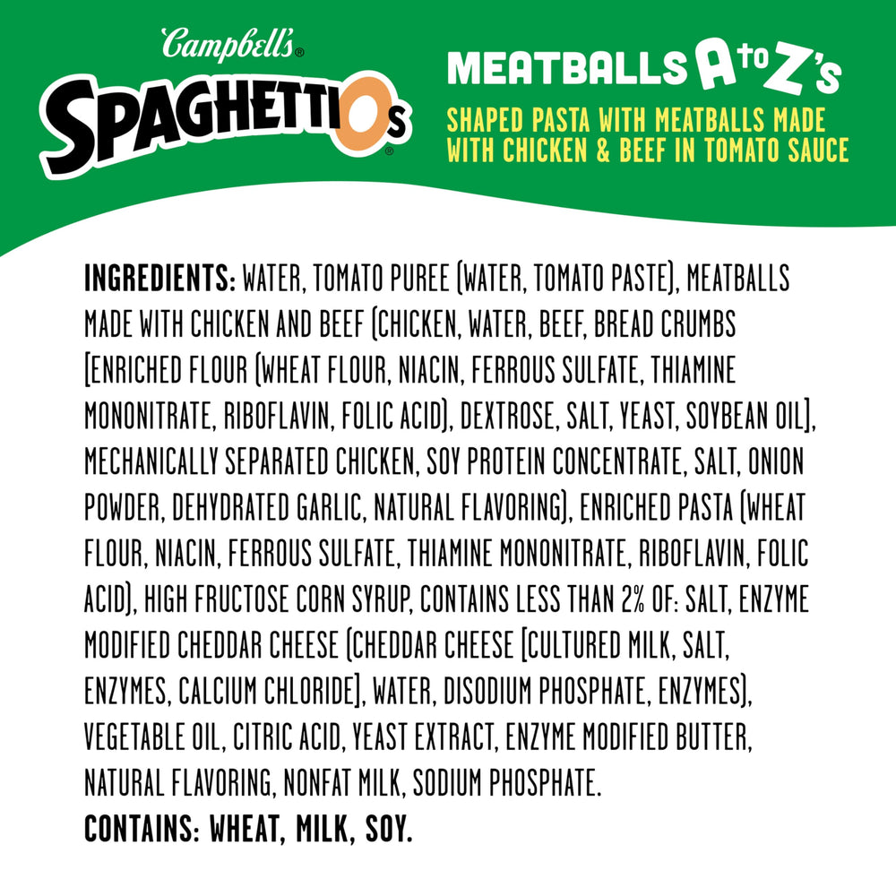 SpaghettiOs meatballs in tomato sauce on a plate for a tasty meal.
