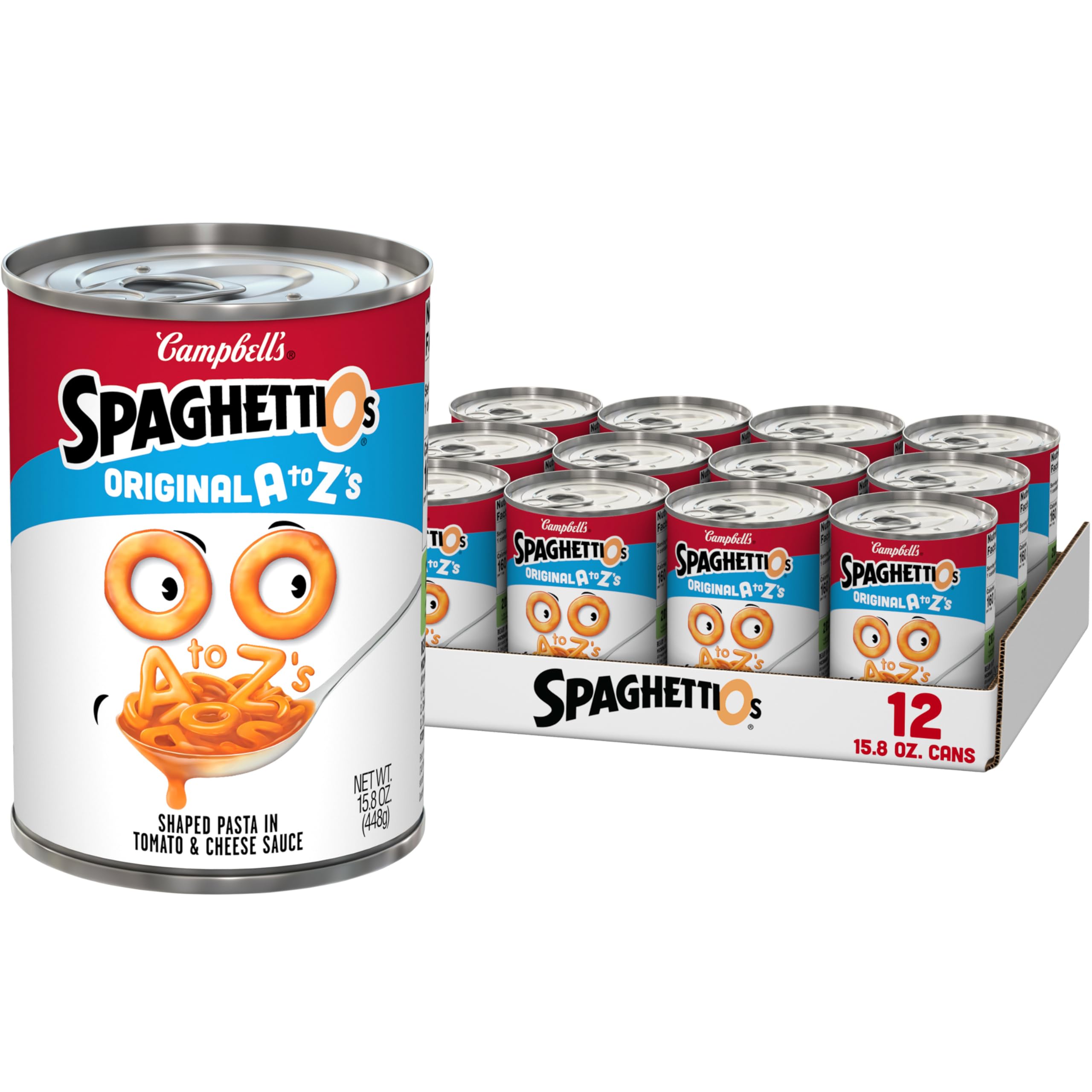 SpaghettiOs Original alphabet pasta in a can for playful, kid-friendly meals.