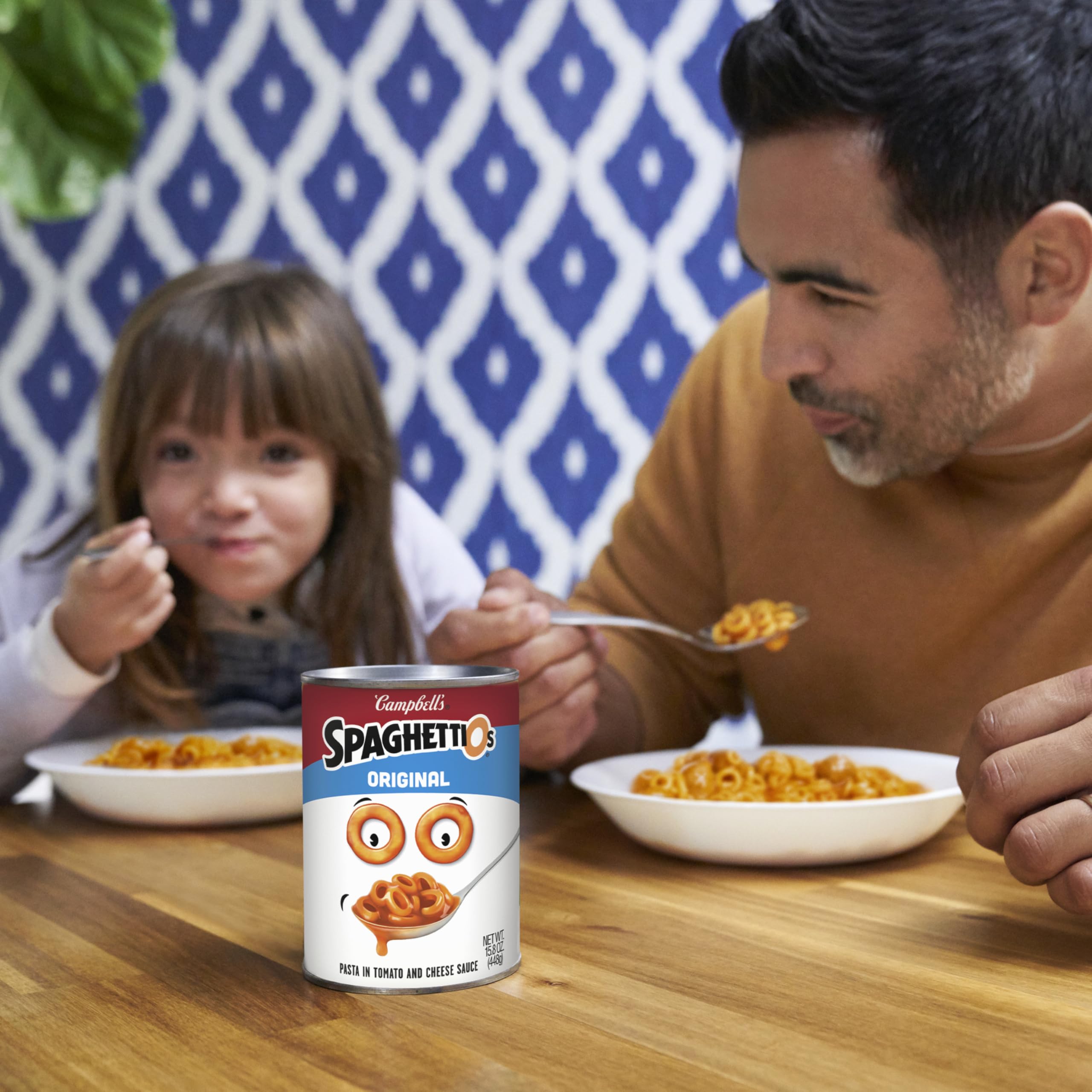 SpaghettiOs original sauce close-up featuring tomato and cheese.