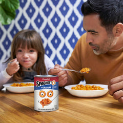 SpaghettiOs Plus Calcium microwave steps for quick prep in minutes