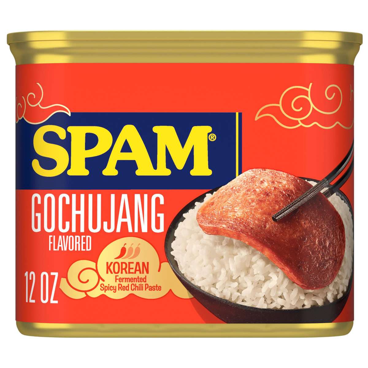 SPAM Gochujang flavored cans pack eight ready for pantry staples and quick meals.