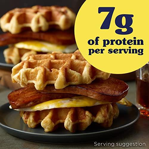 SPAM Maple served with waffles, showcasing breakfast versatility.