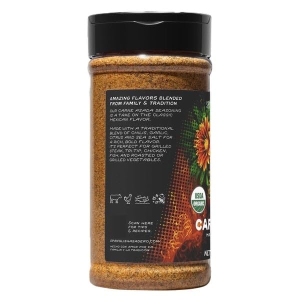 Spanglish Asadero grilled-steak scene highlights citrus-infused rub for juicy results.