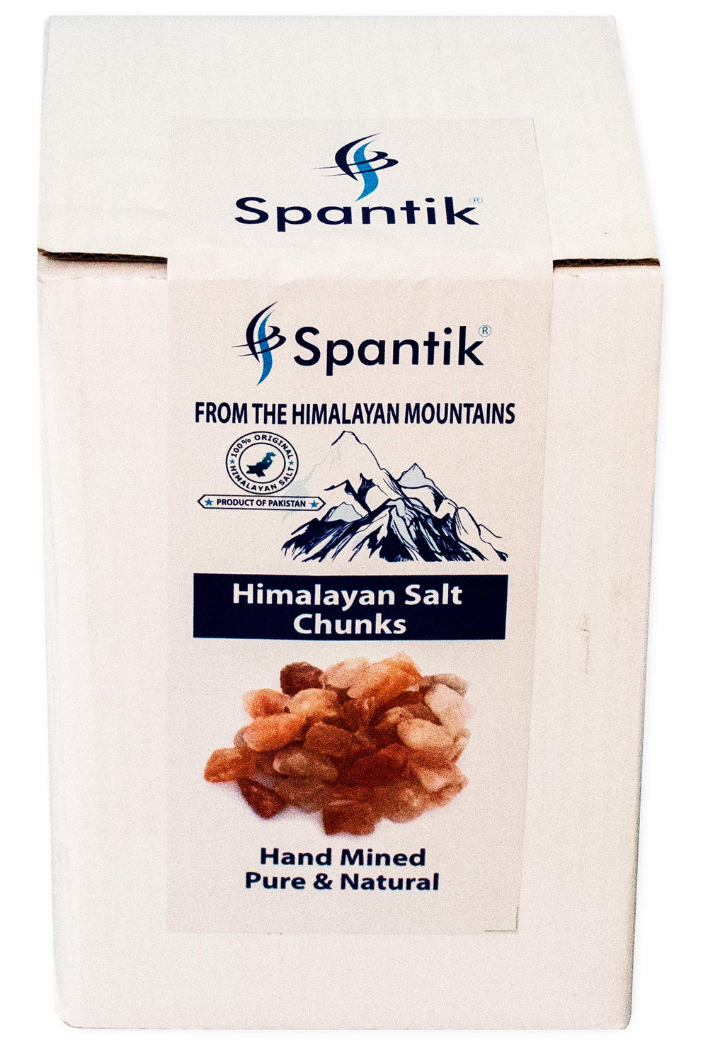 Spantik Himalayan salt chunks decorative ambience image emphasizes warm pink glow and rustic texture