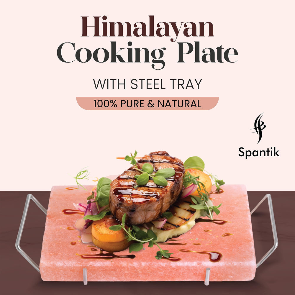 Spantik steel tray holder provides sturdy support during cooking.