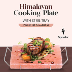 Spantik steel tray holder provides sturdy support during cooking.