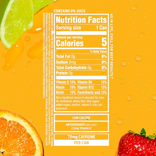 Sparkling Ice 70 mg caffeine label highlights an on-the-go energy option.