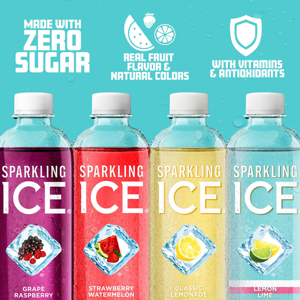 Sparkling Ice Blue Lemon Lime bottle features zest and refreshing balance for everyday hydration