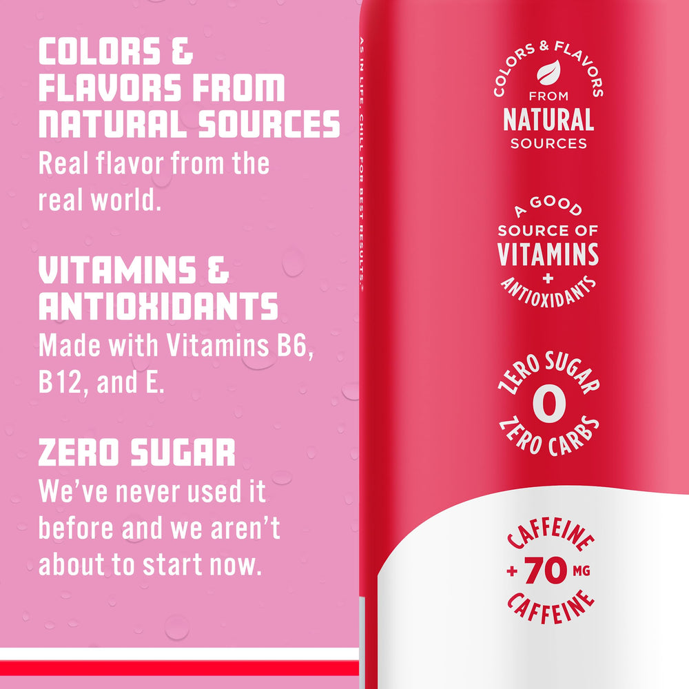 Pack of 12 Sparkling Ice Caffeine Cherry Vanilla cans for convenient refreshment