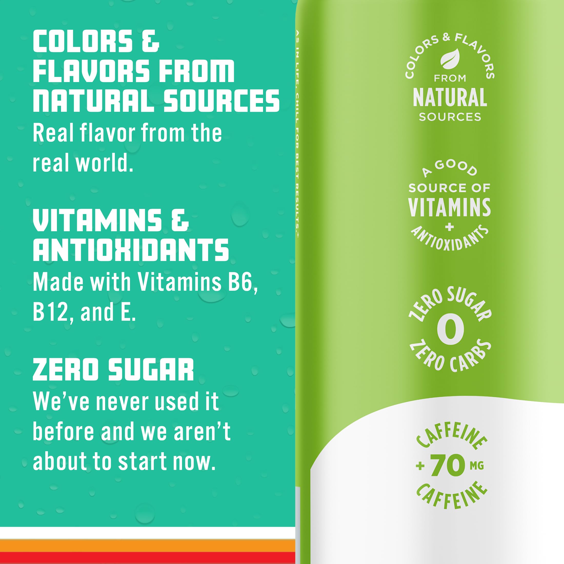 Sparkling Ice Caffeine Citrus Twist label closeup reveals vibrant branding and natural flavor notes.