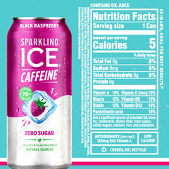 Sparkling Ice Black Raspberry can with natural vitamins boost.