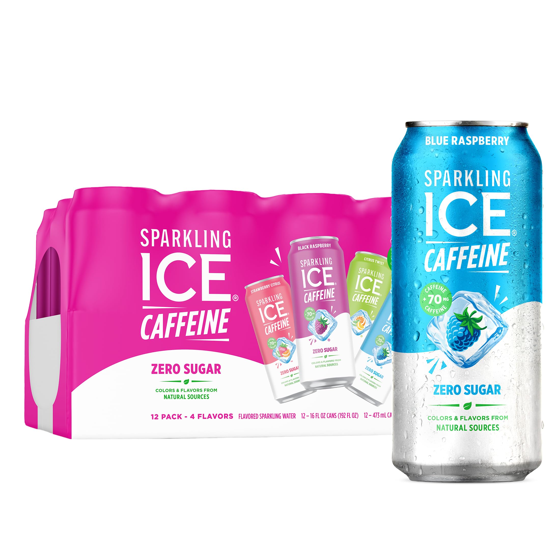 Sparkling Ice Caffeine Citrus Twist can for on-the-go refreshment.