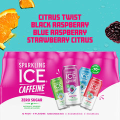 Sparkling Ice Strawberry Citrus can for fruity pick-me-up.