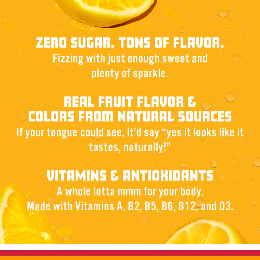 Natural color sources label detail on Sparkling Ice Classic Lemonade bottle.