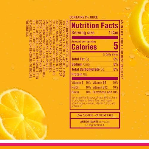 Sparkling Ice Classic Lemonade poured into a glass for a refreshing serve