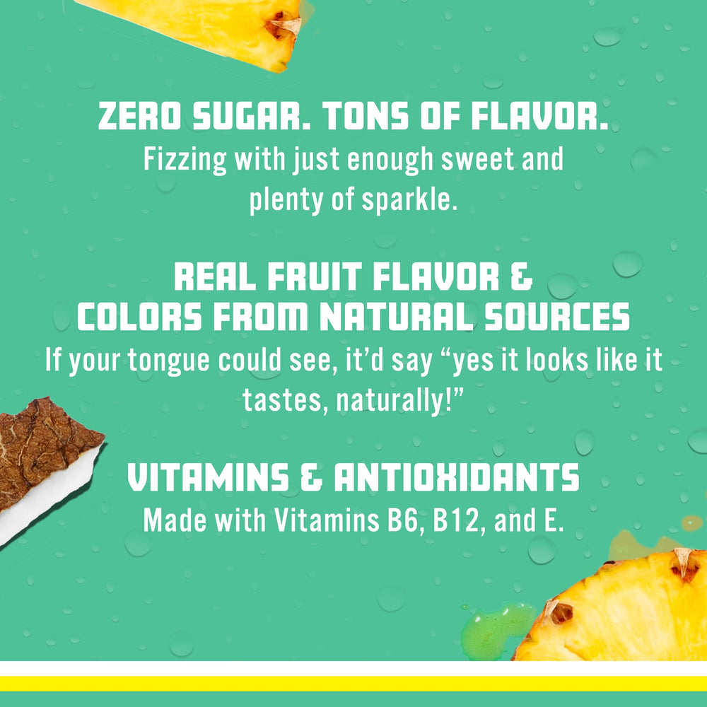 Natural color sources noted on Sparkling Ice Coconut Pineapple bottle