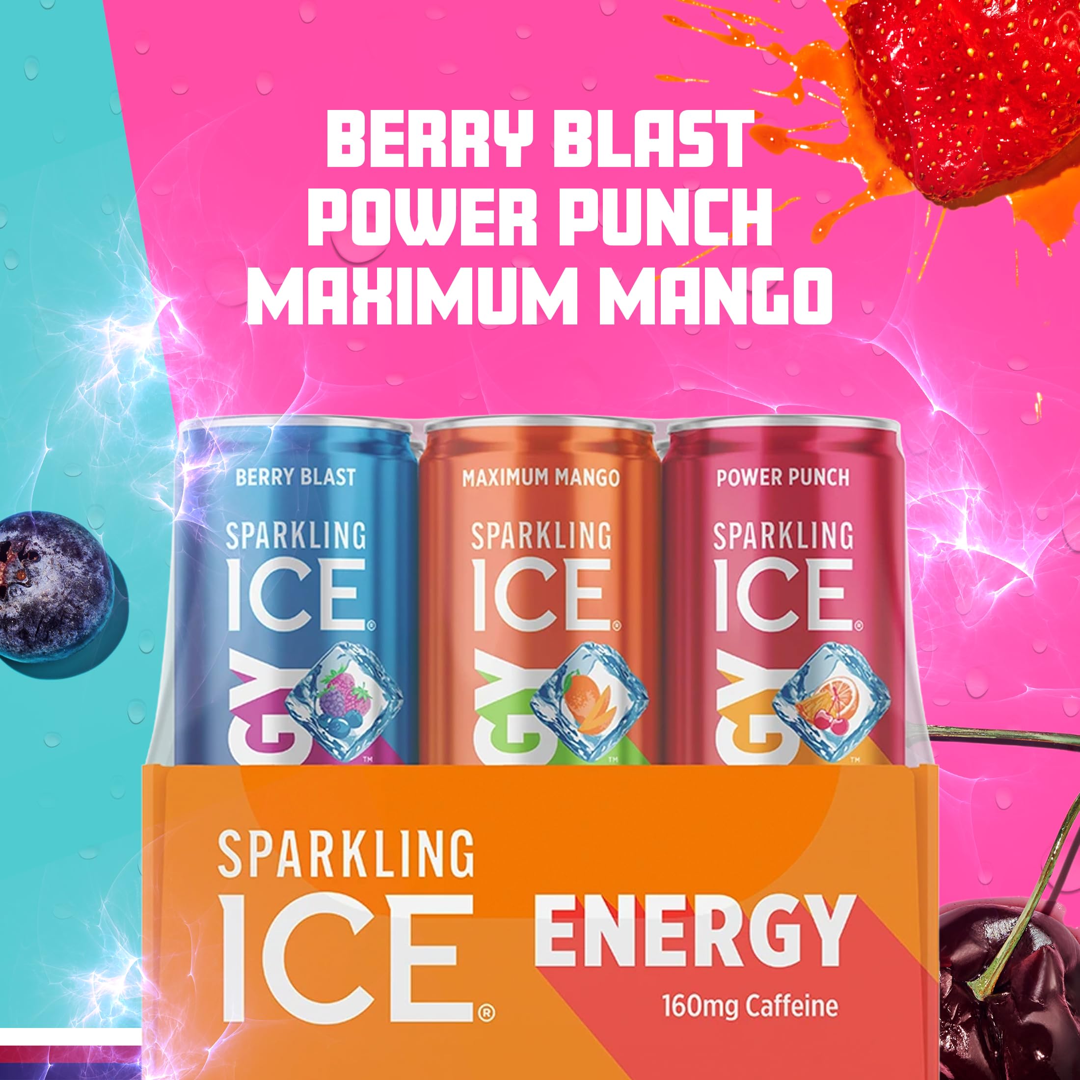 Sparkling Ice Energy with L-Theanine suggests calm focus for tasks.