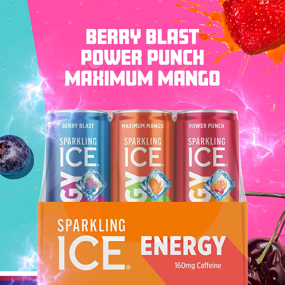Sparkling Ice Energy with L-Theanine suggests calm focus for tasks.