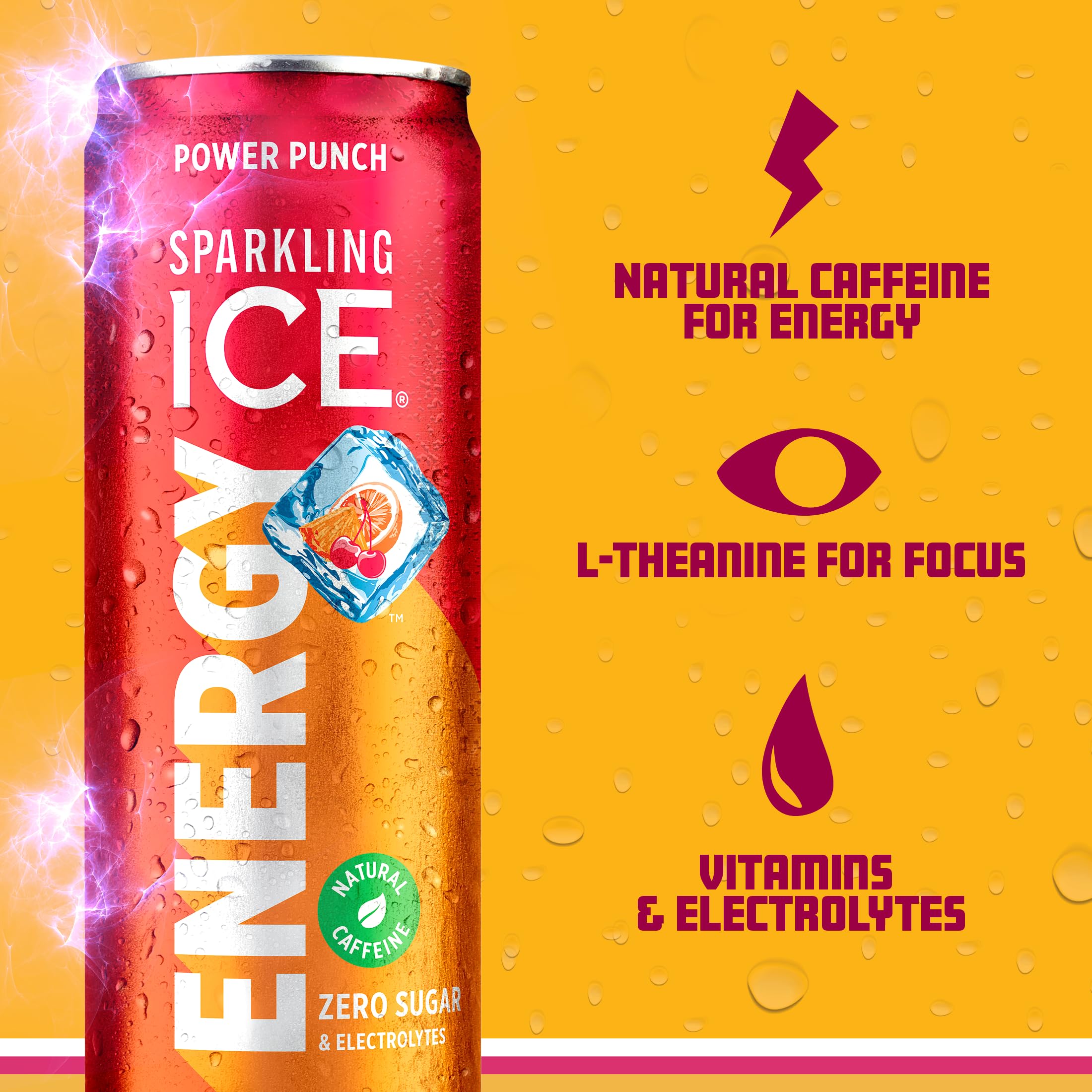 Sparkling Ice Energy Power Punch hand with can representing portable energy