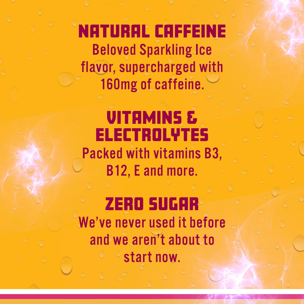 Sparkling Ice Energy Power Punch on desk suggests study or work break