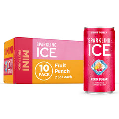 Sparkling Ice Fruit Punch mini can with zero sugar flavor.