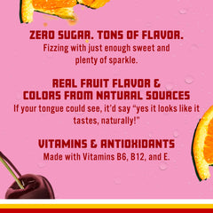Sparkling Ice Fruit Punch mocktail idea with glass and ice.