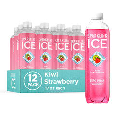 Sparkling Ice Kiwi Strawberry bottle showing bold flavor and zero sugar refreshment
