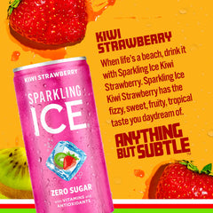 Pour Sparkling Ice Kiwi Strawberry into a glass for a crisp zero-sugar sip.