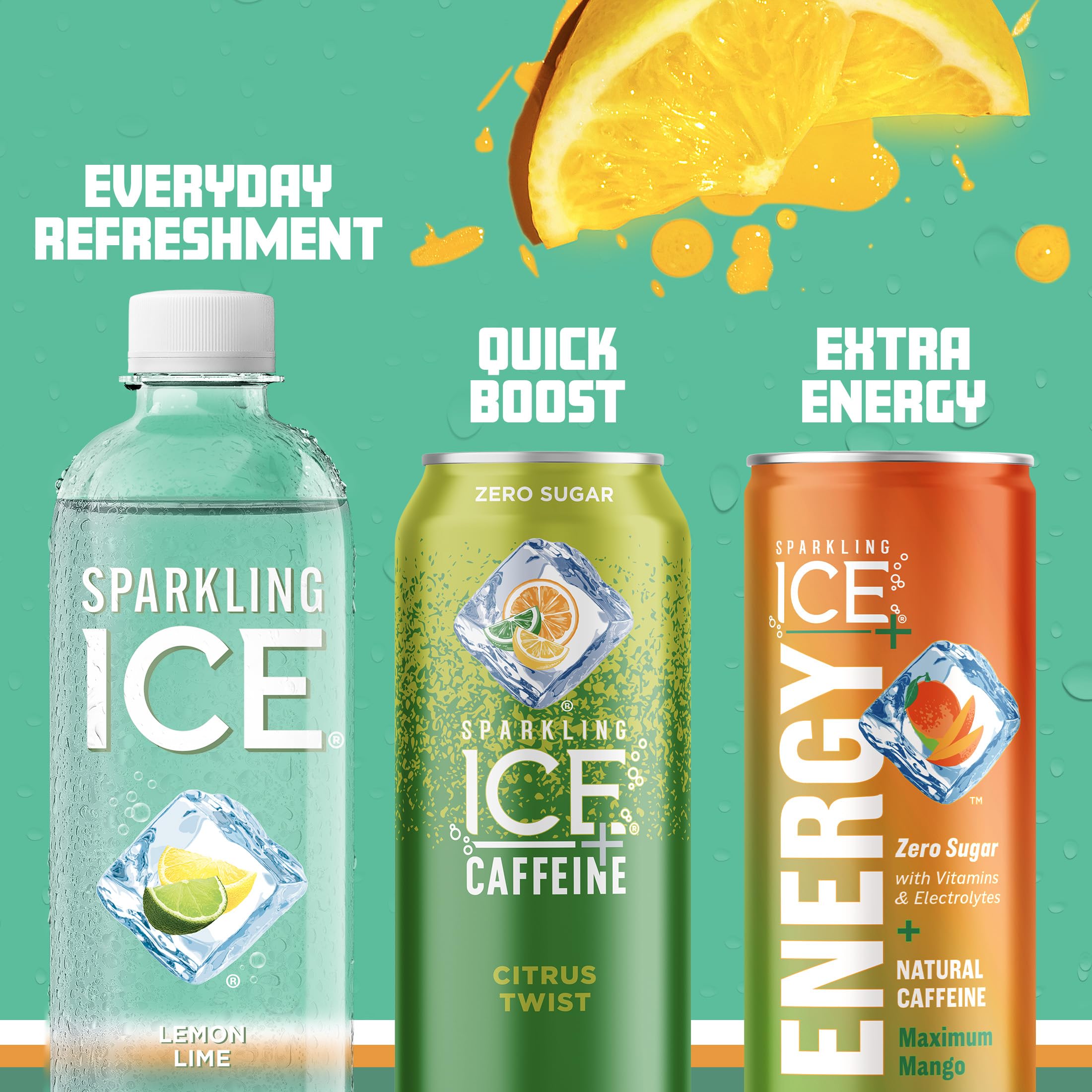 Sparkling Ice Lemon Lime bottle beside glass showing vibrant natural color.